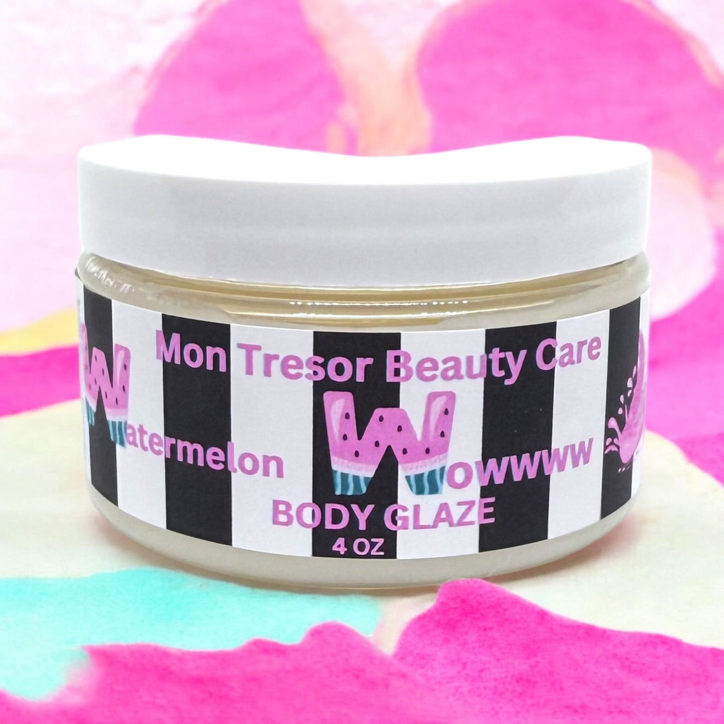 Watermelon Wowwww Body Melt 4 oz - Rich, Creamy Texture - Ideal for Body Care Moisturizers skin Fragrance Luxury Silky Smooth Scented moisturize oil