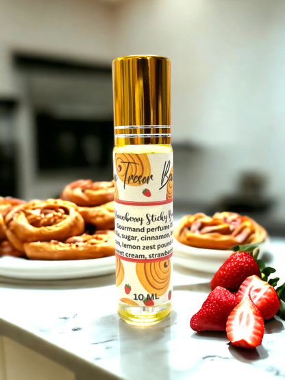 Strawberry Sticky Buns perfume oil, vanilla cream, cinnamon, strawberry, gourmand perfume, woman’s perfume