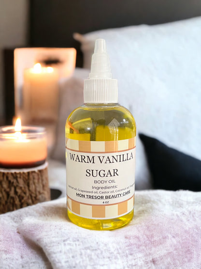 Warm Vanilla Sugar body oil, moisturizer, vegan, organic, cruelty free beauty, gift for her