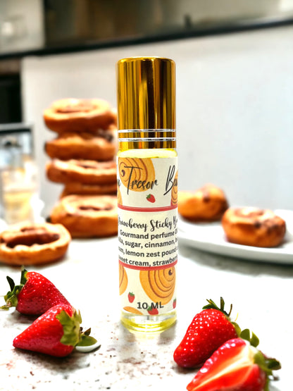 Strawberry Sticky Buns perfume oil, vanilla cream, cinnamon, strawberry, gourmand perfume, woman’s perfume