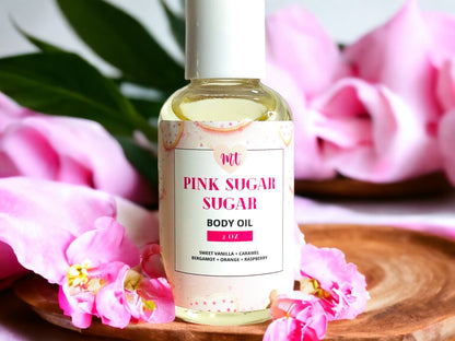 Pink Sugar Sugar Body Oil, Cruelty Free, natural, vegan friendly