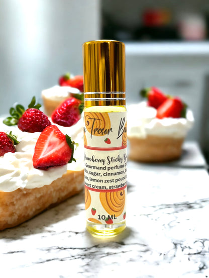 Strawberry Sticky Buns perfume oil, vanilla cream, cinnamon, strawberry, gourmand perfume, woman’s perfume