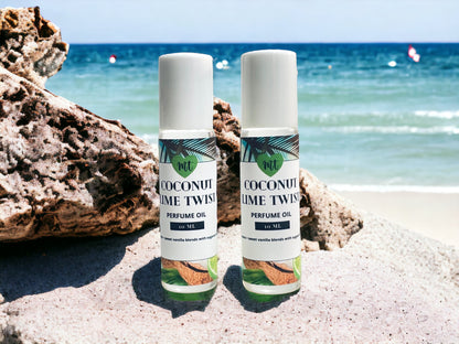 Coconut Lime Twist Perfume oil Roll On, Roll on Perfume, Natural Perfume, Vegan Perfume, fragrance oil, gifts for her