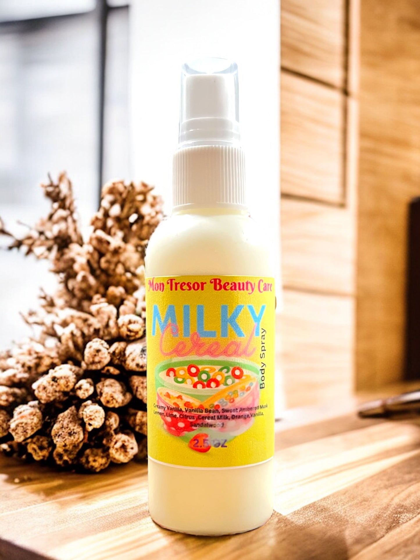 Milky cereal body spray, perfume spray, fragrance spray, vegan perfume, cruelty free beauty, gifts for her