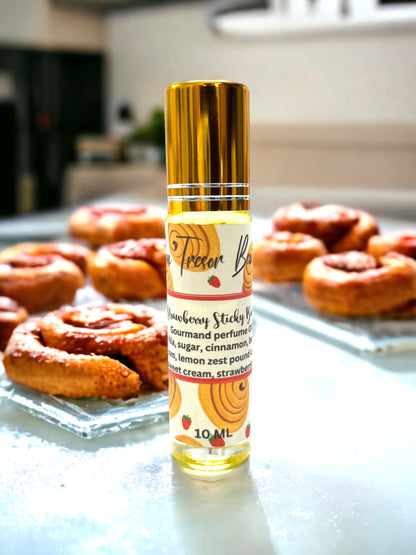 Strawberry Sticky Buns perfume oil, vanilla cream, cinnamon, strawberry, gourmand perfume, woman’s perfume