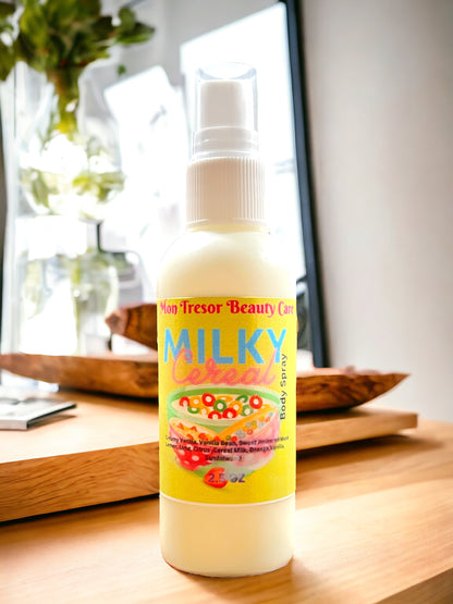 Milky cereal body spray, perfume spray, fragrance spray, vegan perfume, cruelty free beauty, gifts for her