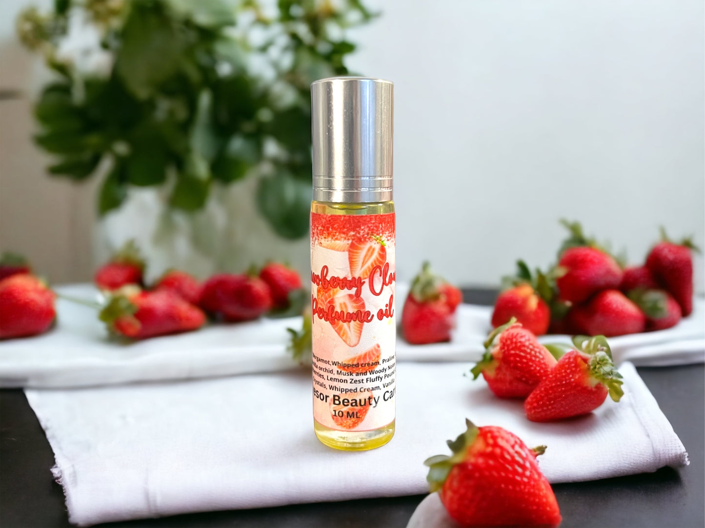 Strawberry Clouds Perfume Oil, natural perfume, cruelty free, vegan friendly