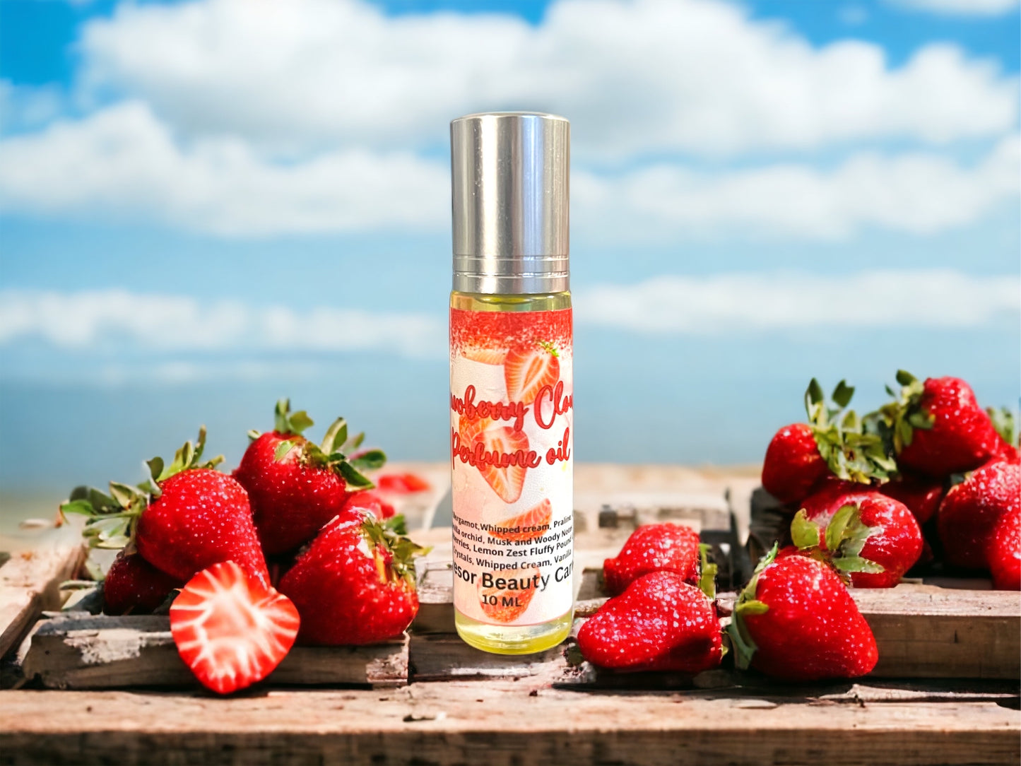 Strawberry Clouds Perfume Oil, natural perfume, cruelty free, vegan friendly