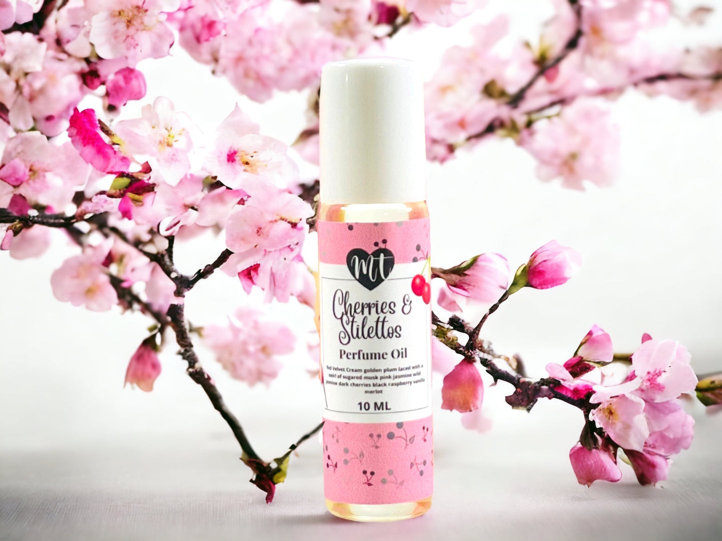 Cherries and Stilettos perfume oil,  roll on perfume, perfume, vegan perfume, cruelty free beauty