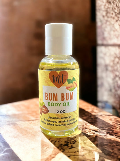 Bum Bum moisturizing body oil, natural body oil, skin care, body oil, perfume oil, moisturizer, cruelty free beauty