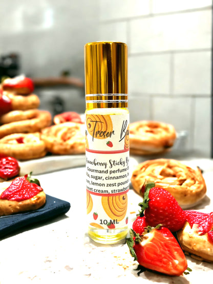 Strawberry Sticky Buns perfume oil, vanilla cream, cinnamon, strawberry, gourmand perfume, woman’s perfume