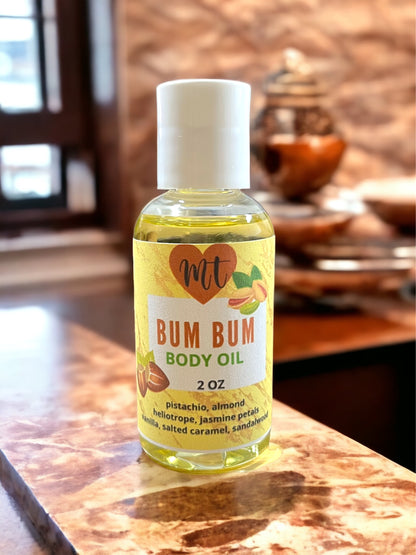 Bum Bum moisturizing body oil, natural body oil, skin care, body oil, perfume oil, moisturizer, cruelty free beauty