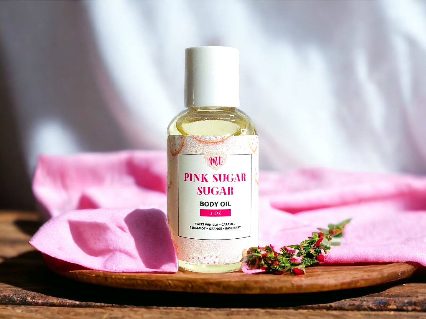 Pink Sugar Sugar Body Oil, Cruelty Free, natural, vegan friendly