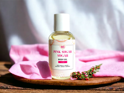 Pink Sugar Sugar Body Oil, Cruelty Free, natural, vegan friendly