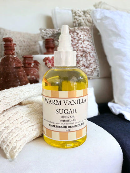 Warm Vanilla Sugar body oil, moisturizer, vegan, organic, cruelty free beauty, gift for her