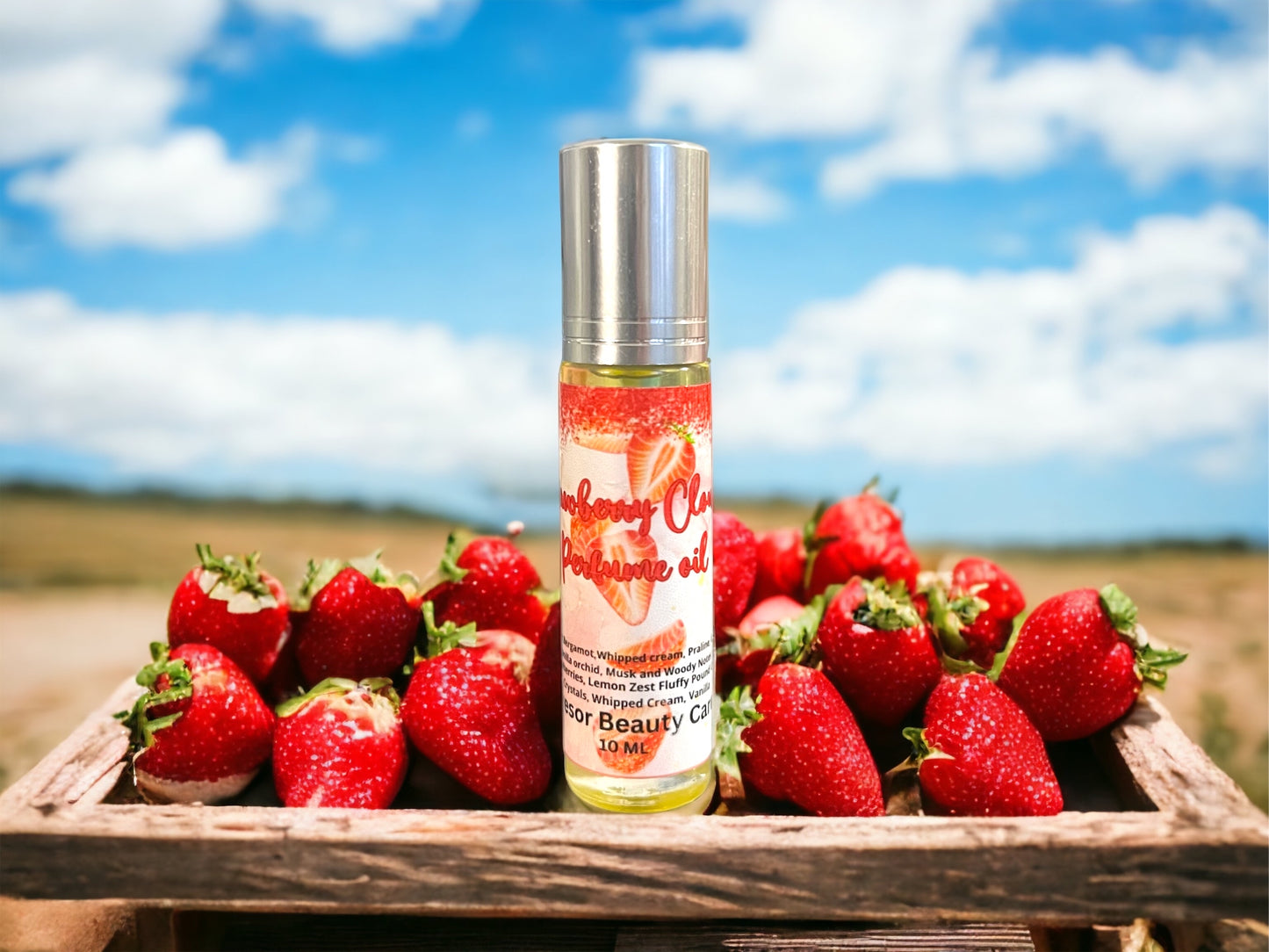 Strawberry Clouds Perfume Oil, natural perfume, cruelty free, vegan friendly