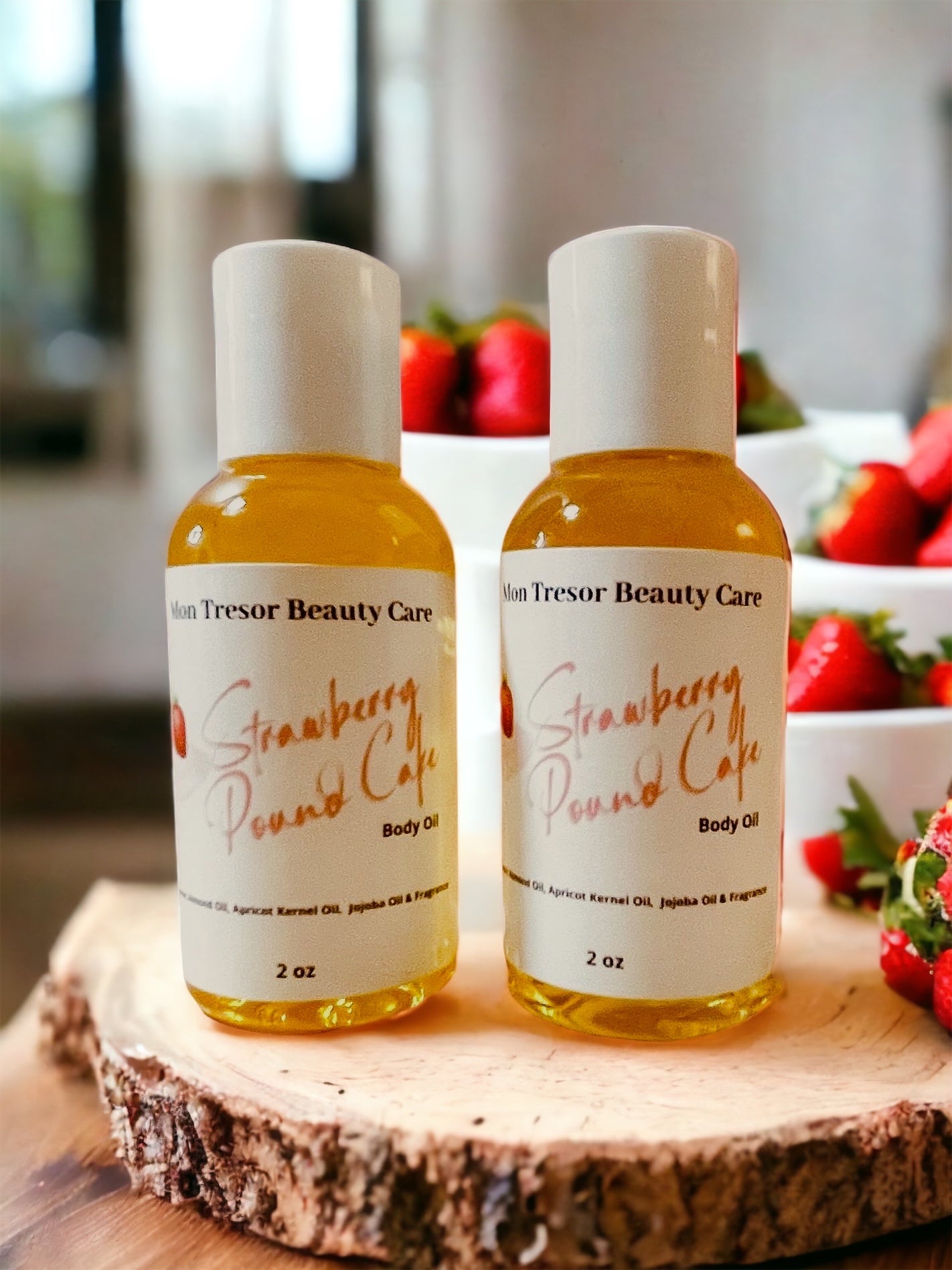 Strawberry Pound Cake Body Oil, natural body oil, skin care, body care, shower oil, moisturizer cruelty free beauty