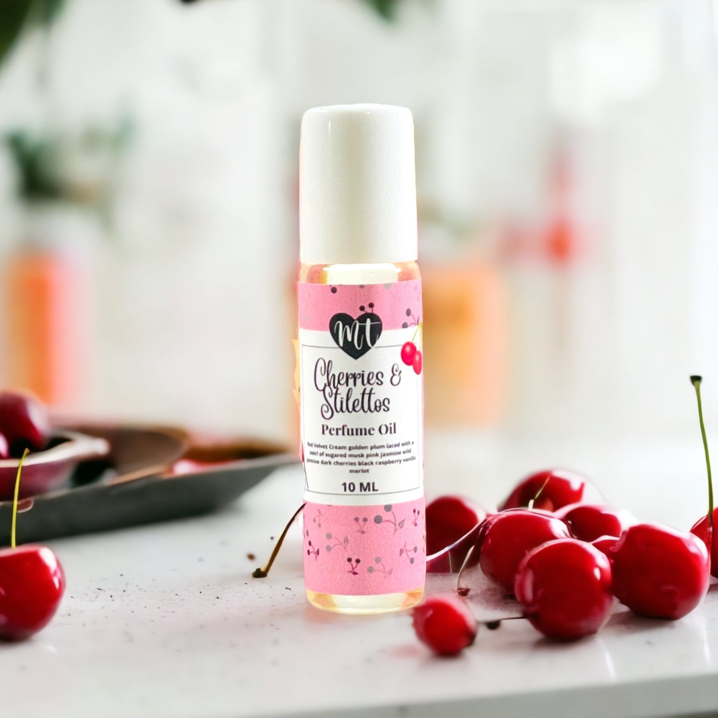 Cherries and Stilettos perfume oil,  roll on perfume, perfume, vegan perfume, cruelty free beauty