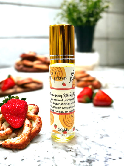 Strawberry Sticky Buns perfume oil, vanilla cream, cinnamon, strawberry, gourmand perfume, woman’s perfume