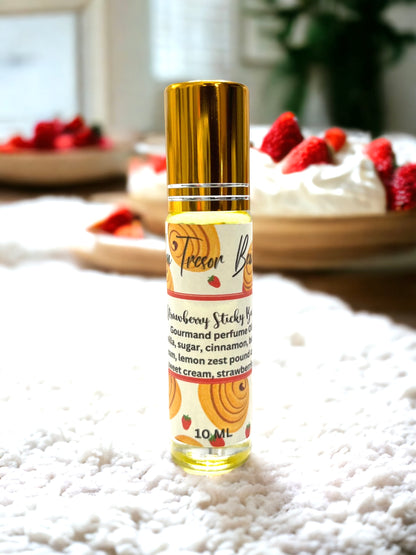 Strawberry Sticky Buns perfume oil, vanilla cream, cinnamon, strawberry, gourmand perfume, woman’s perfume