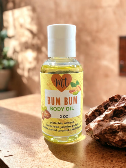 Bum Bum moisturizing body oil, natural body oil, skin care, body oil, perfume oil, moisturizer, cruelty free beauty