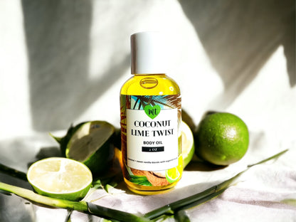 Coconut Lime Twist body oil, cruelty free beauty, oils, moisturizers, skin care