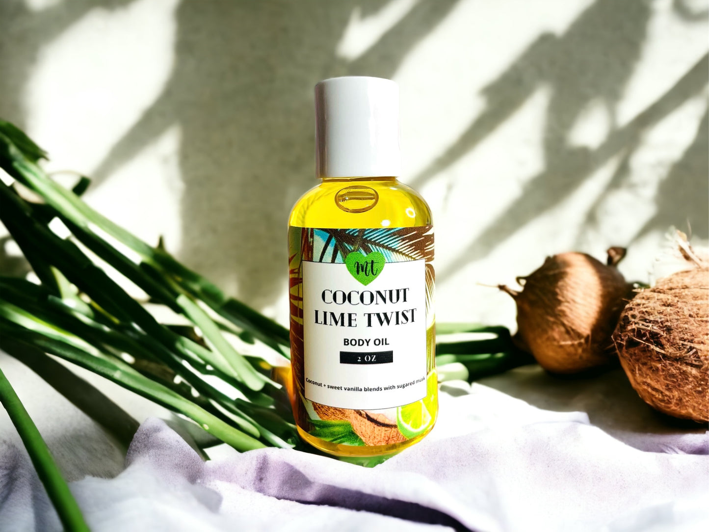 Coconut Lime Twist body oil, cruelty free beauty, oils, moisturizers, skin care