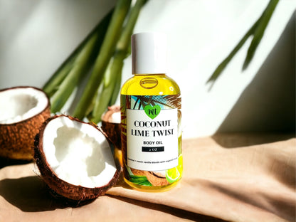 Coconut Lime Twist body oil, cruelty free beauty, oils, moisturizers, skin care