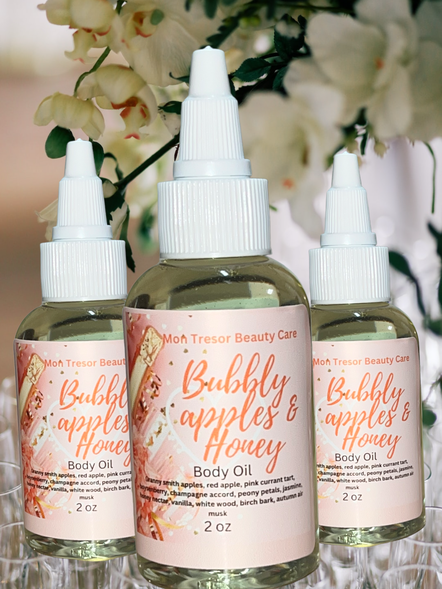 Bubbly apples and honey body oil, moisturizer, fragrance oil, skin care, body oil, body moisturizer, natural body oil, gifts for her