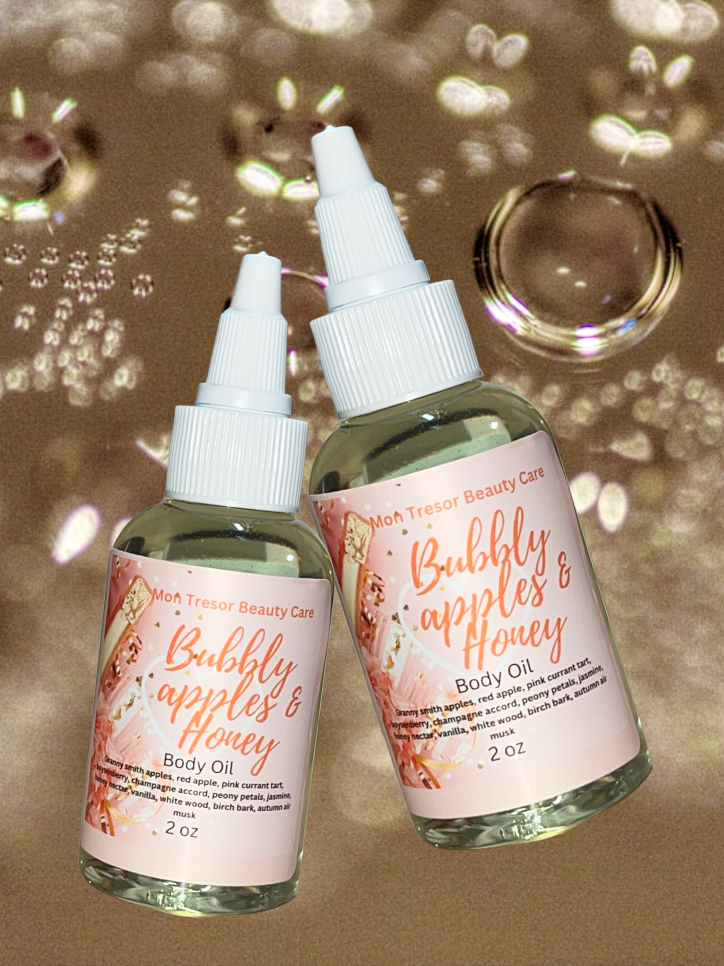 Bubbly apples and honey body oil, moisturizer, fragrance oil, skin care, body oil, body moisturizer, natural body oil, gifts for her