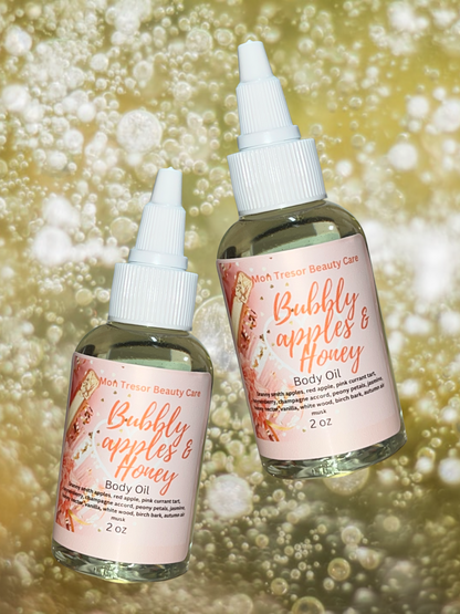 Bubbly apples and honey body oil, moisturizer, fragrance oil, skin care, body oil, body moisturizer, natural body oil, gifts for her