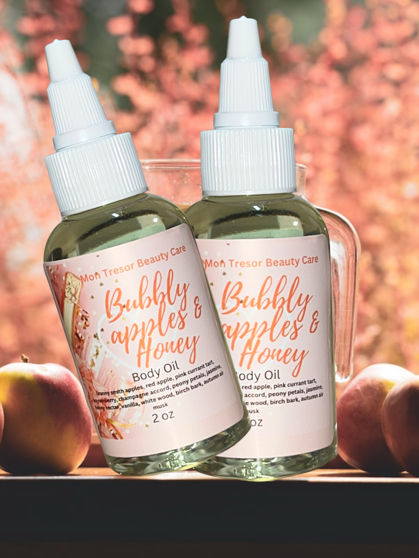 Bubbly apples and honey body oil, moisturizer, fragrance oil, skin care, body oil, body moisturizer, natural body oil, gifts for her