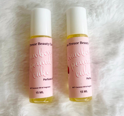 Strawberry pound cake perfume oil, roll on, perfume, cruelty free beauty