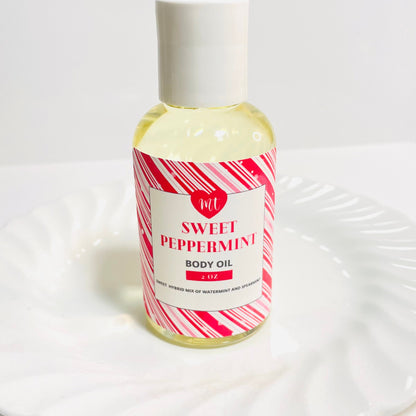 Peppermint Body oil, moisturizer, skincare, oils, cruelty free beauty,