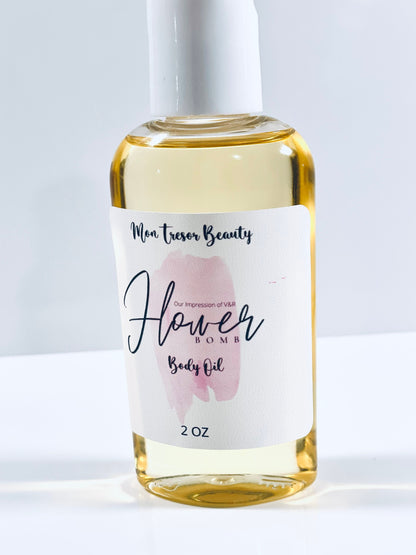 Flower Bomb Body oil, moisturizer, perfume, vegan, cruelty free beauty, gift for her