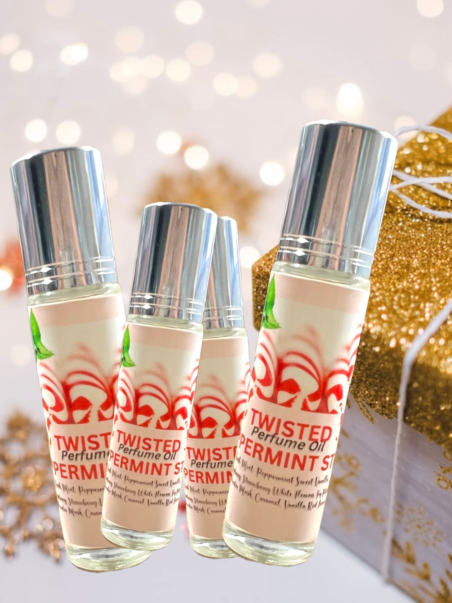 Twisted peppermint sticks perfume roll on, roll on perfume, perfume oil, perfume, vegan perfume, gifts for her, fragrance