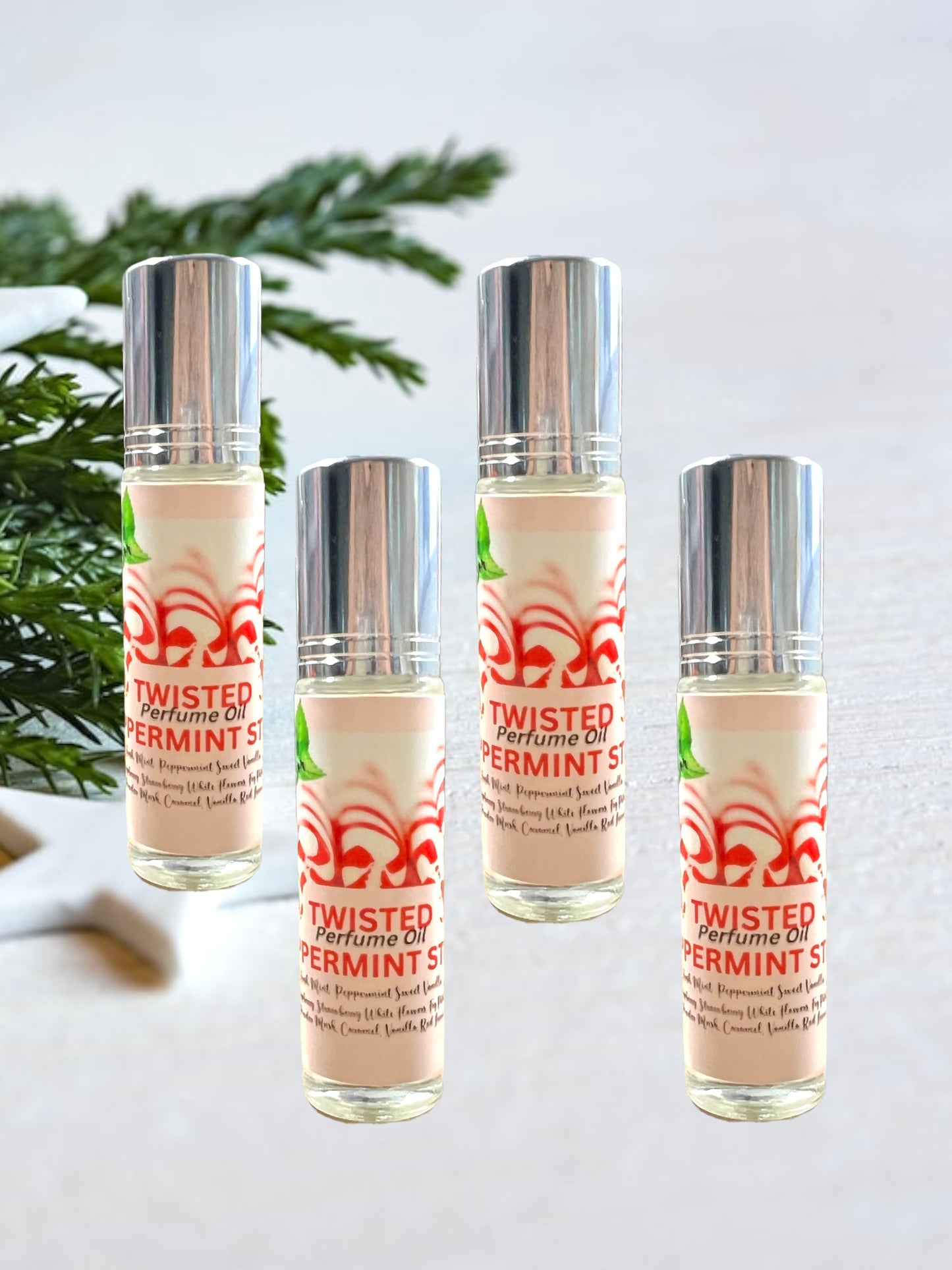 Twisted peppermint sticks perfume roll on, roll on perfume, perfume oil, perfume, vegan perfume, gifts for her, fragrance