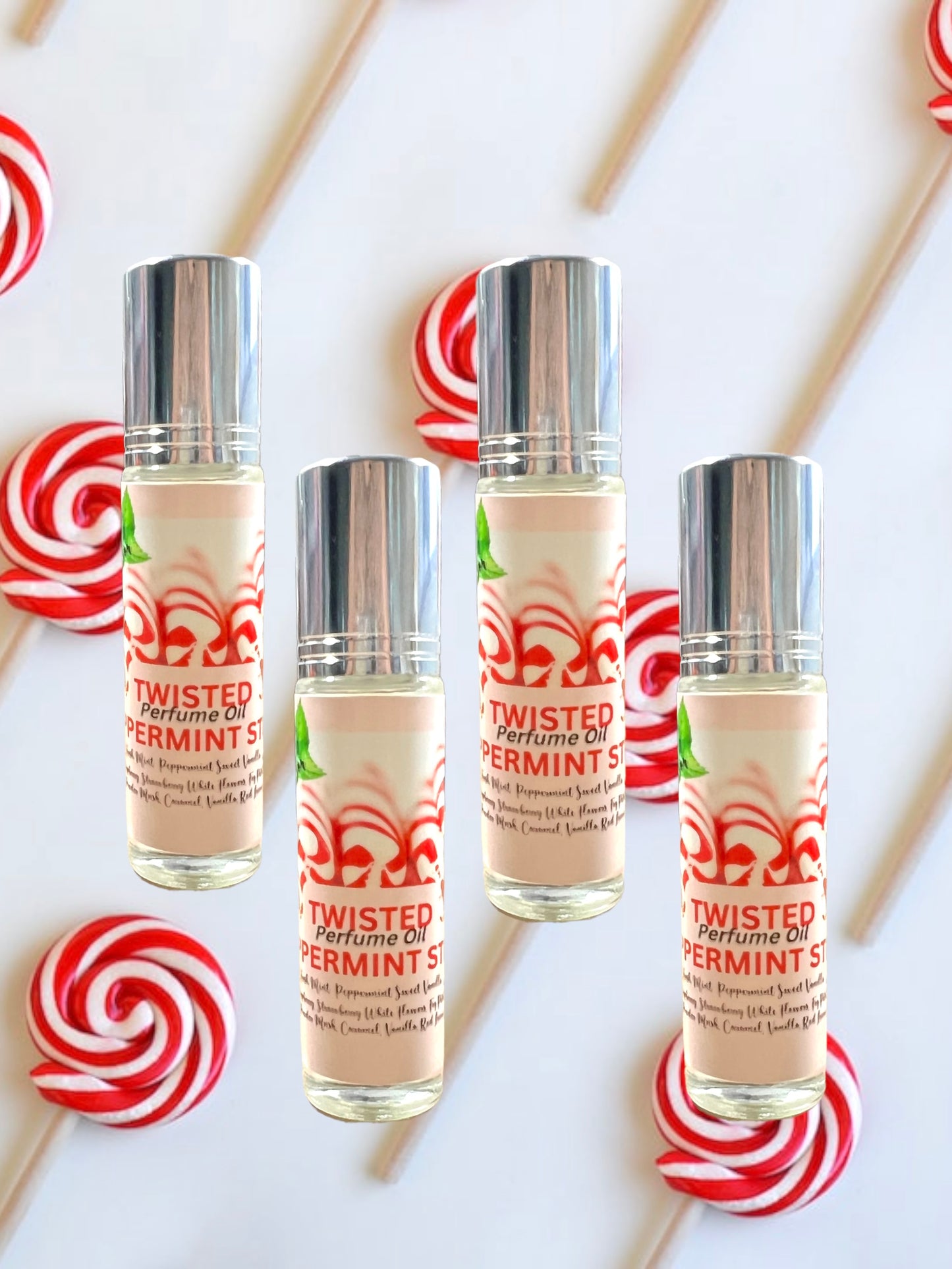 Twisted peppermint sticks perfume roll on, roll on perfume, perfume oil, perfume, vegan perfume, gifts for her, fragrance